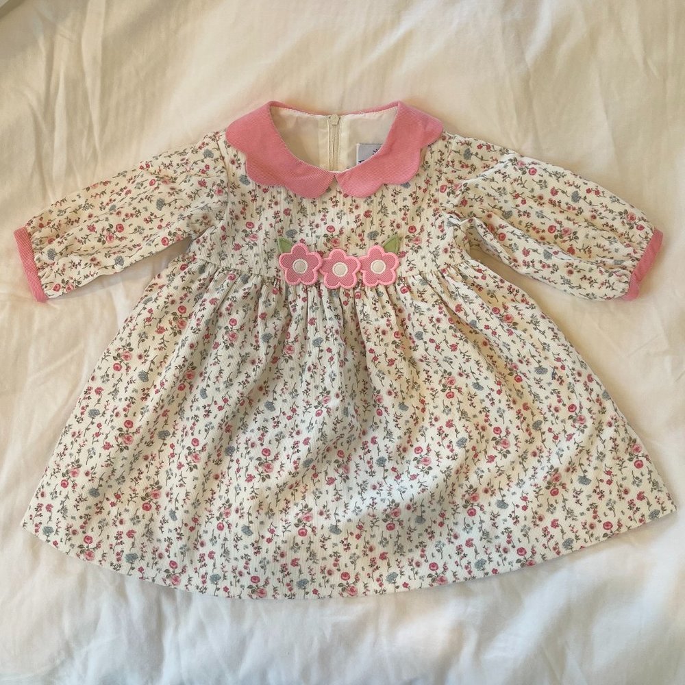 Florence Eiseman Floral Corduroy Dress 9mo